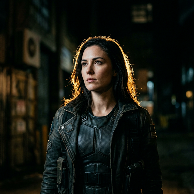 Hero Glow — cool 5K key light combined with warm 3K rim light creating heroic halo separation