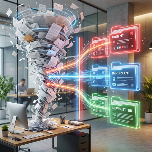 A clean inbox with organized email folders.